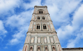 Der Glockenturm von Giotto und der Domplatz - Florenz bei Sonnenuntergang